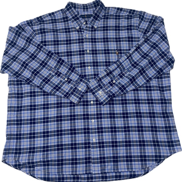 RALPH LAUREN Mens 3XB Plaid Button-Down Shirt Bundle – Set of 3 | Classic Oxford - Picture 2 of 16